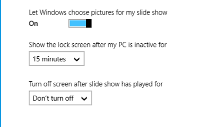 windows 10 lock screen slideshow not working